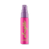 Urban Decay All Nighter setting spray bottle applying a dewy finish