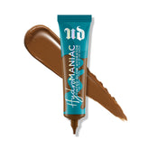 Urban Decay Hydromaniac foundation bottle close-up showing dewy, hydrated glow