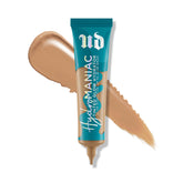Urban Decay Hydromaniac Foundation bottle shows a dewy, hydrating finish for all-day glow.