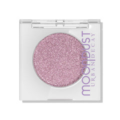 Urban Decay Moondust Lilac Sparkle compact shows vibrant, long-lasting glitter finish for bright lids.