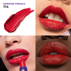 URBAN DECAY Vice Hydrating Lipstick 714 swatch showing creamy long wear color with nourishing formula.