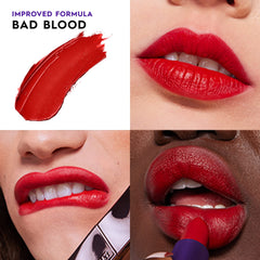 Urban Decay Vice Hydrating Lipstick applied swatch shows smooth, comfortable wear