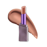 Urban Decay Vice Hydrating Lipstick in June Gloom adds sheer nude shine for everyday lips.