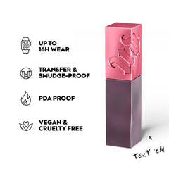 Urban Decay Vice Lip Bond No Restraints purple application for a bold look