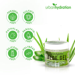 Urban Hydration Aloe Vera mask being applied for a refreshing, oil-control spa-like treatment.