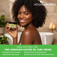 Defined curls after applying Urban Hydration Jamaican Castor Oil Curl Cream