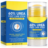 Urea60 foot-stick-application demonstrates mess-free, targeted heel care.