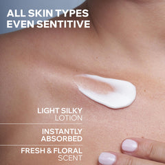Light silky texture applied smoothly and quickly absorbs into skin.