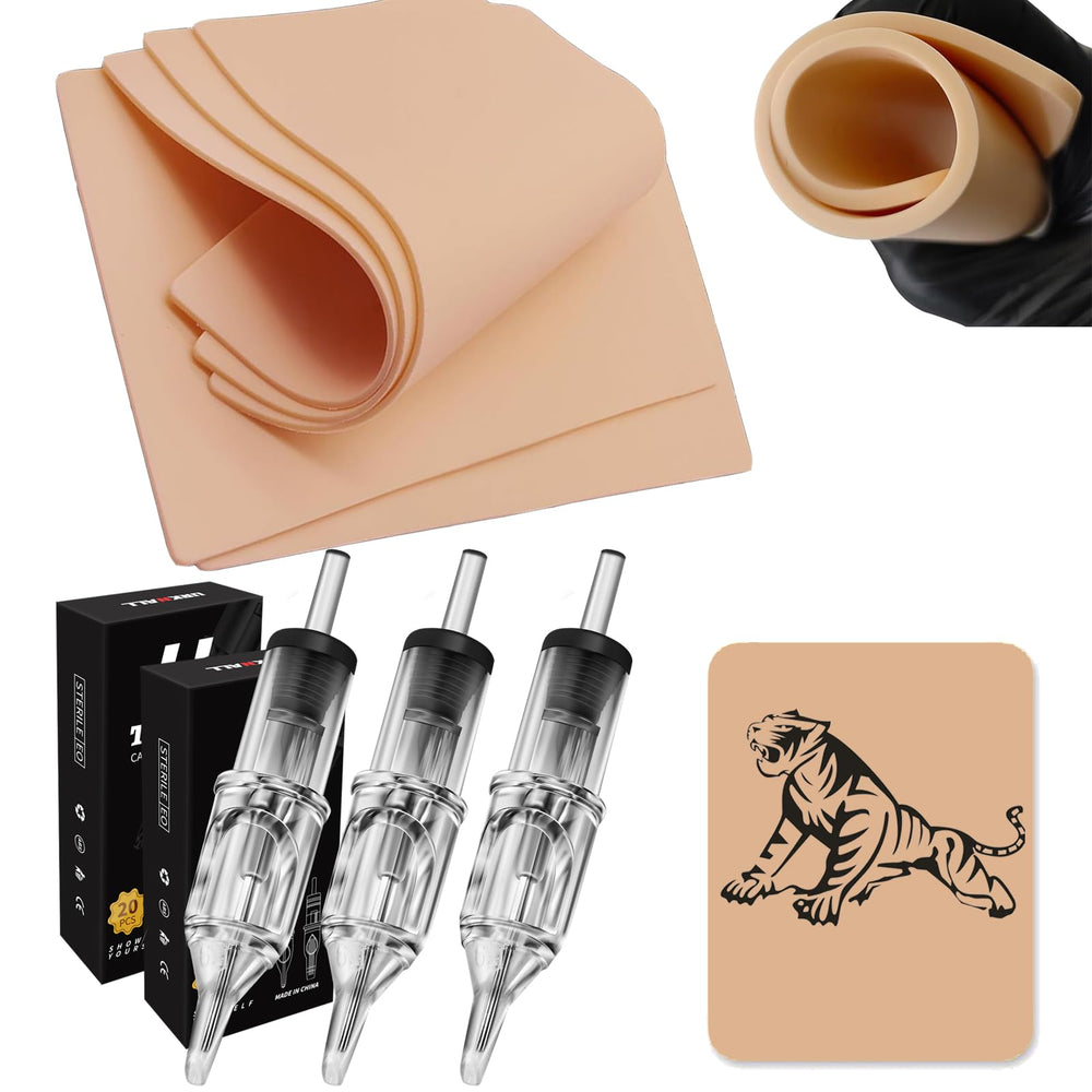 Urknall 8pcs 3mm fake skin for realistic tattoo practice.