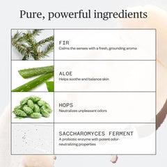 Packaging highlights aluminum-free, cruelty-free, and fragrance-free attributes.