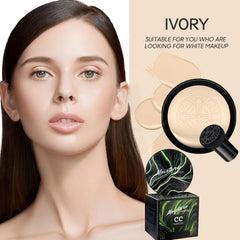Ursoulney CC cream bottle closeup shows ivory shade and even coverage