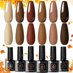 UR SUGAR Brown Gel Nail Polish Set packaging, ready for gifting this season.