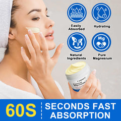 Uruses Magnesium Cream lavender essence bottle highlights calming scent for skin comfort.