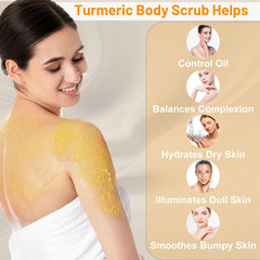 URZTUL Turmeric Scrub texture closeup with natural exfoliant particles