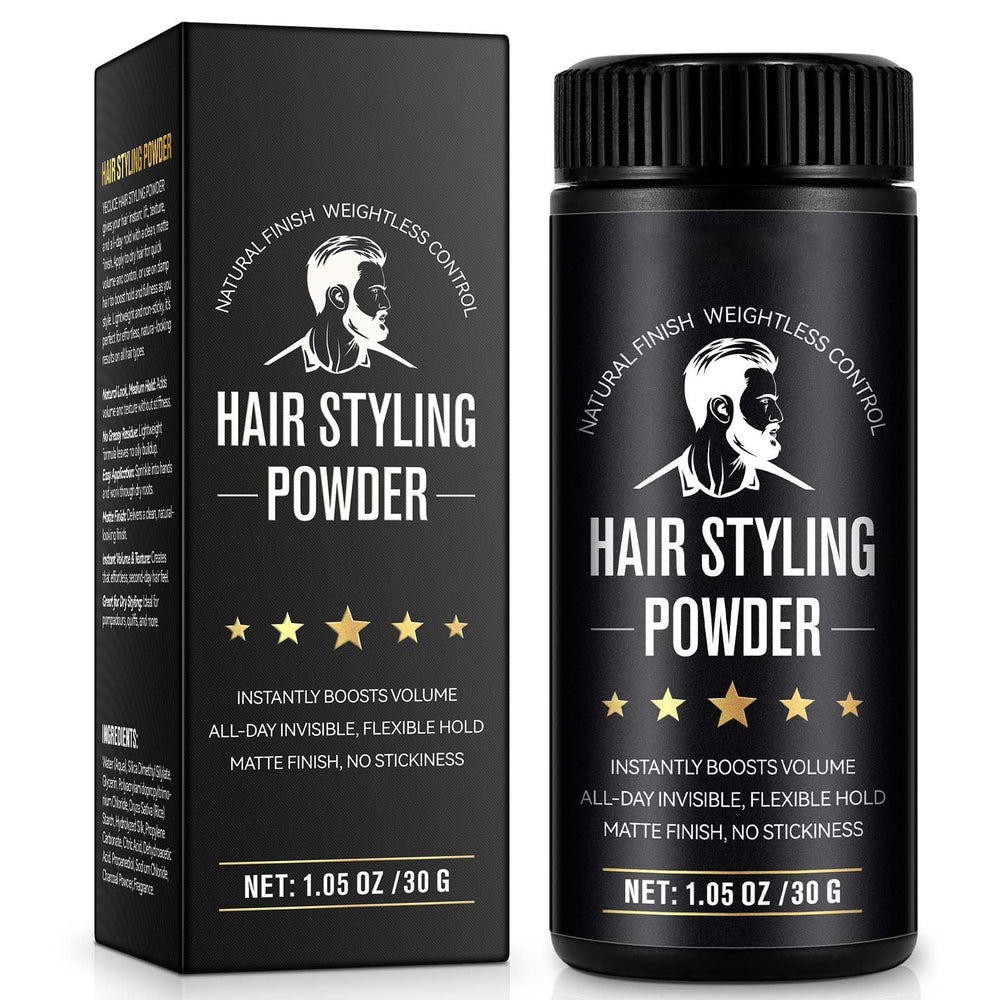 USBSREGARDS Hair Styling Powder Pack Shot showing volumizing powder for fuller hair.