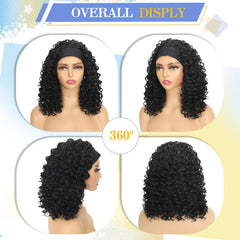 Usweety headband wig cap construction with breathable mesh for comfortable wear
