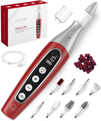 UTILYZE PediLux Pro cordless nail drill in action for home manicure and pedicure.