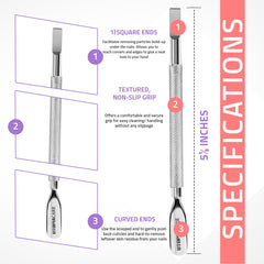 Utopia Care stainless steel spoon nail cleaner for thorough nail cleaning