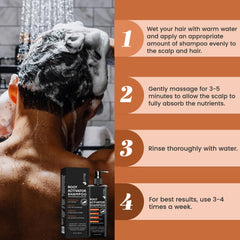 Lifestyle shot of a man applying the shampoo during daily grooming.