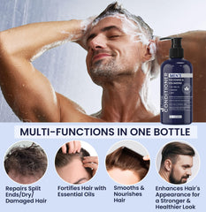 Uttse botanical blend of tea tree, ginseng, and mint for scalp refreshment.