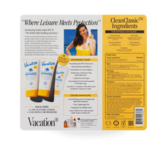 Vacation pack of two with air freshener offers travel-ready sun care and freshness