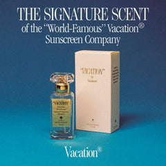 VACATION Sunscreen Eau de Toilette bottle cap close-up, travel-friendly packaging.
