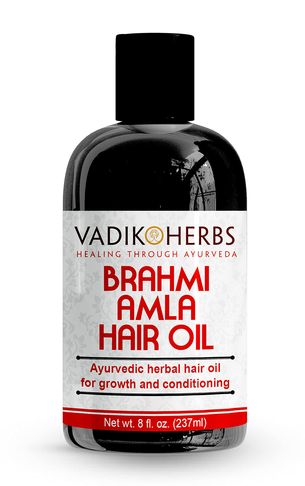 Vadik Herbs Brahmi Amla Hair Oil bottle with rosemary aroma for shine