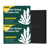 VAEYAE Usman Grass Shampoo Bar close-up highlights natural formula for strong roots.