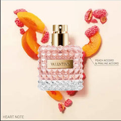 Valentino Donna EDP iris-accord close-up conveys floral sophistication