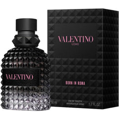 Valentino Uomo Born in Roma EDT bottle highlighting woody-spicy profile for everyday wear