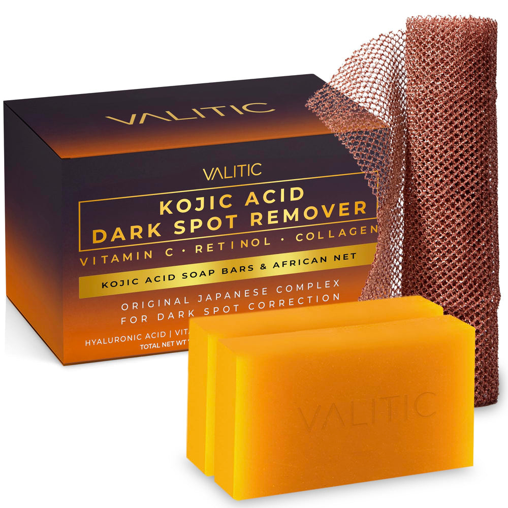 VALITIC Kojic Acid Dark Spot Soap Bar for an even skin tone.