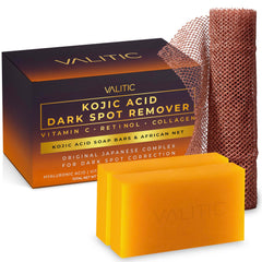 VALITIC Kojic Acid Dark Spot Soap Bar for an even skin tone.