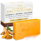 VALITIC Kojic Acid and Turmeric Soap targets facial dark spots for a more even complexion.