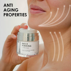 VALITIC neck cream close-up on neck area highlighting smoothing effect.