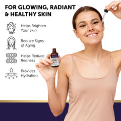 VALITIC Vitamin C Serum texture swirl shows a light, fast-absorbing formula.