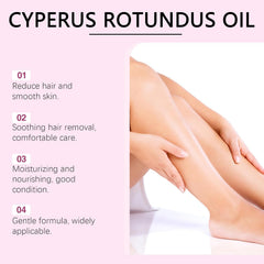 Vancon Cyperus rotundus oil application showing pump for daily-use routine.
