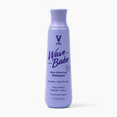 V&Co Wave Babe shampoo bottle front, sleek design for hydrated, defined waves.