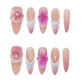 Vanesseva flowers and chrome shells nails for bold everyday chic