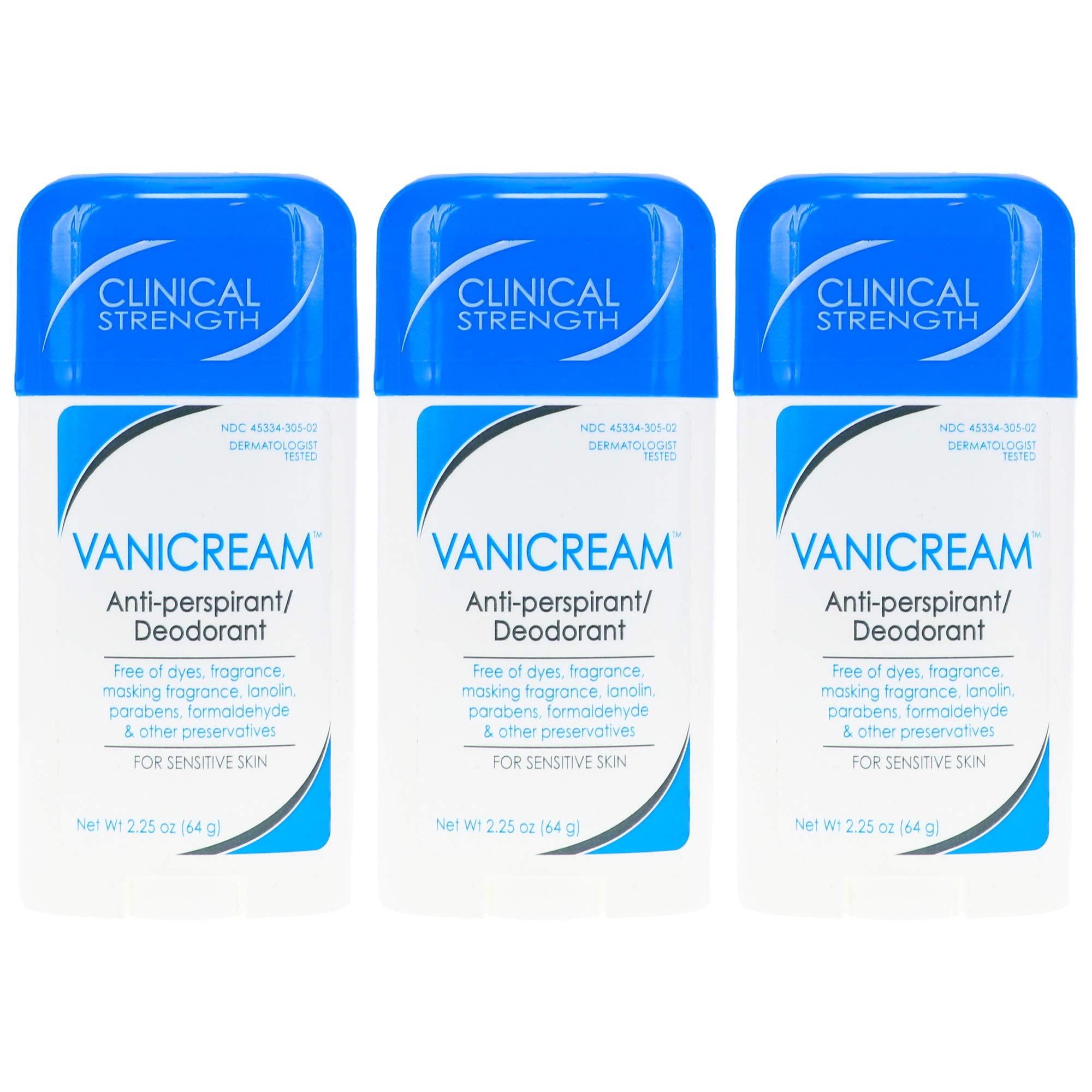 Vanicream anti-perspirant stick application for all-day, smooth, dry underarm protection.
