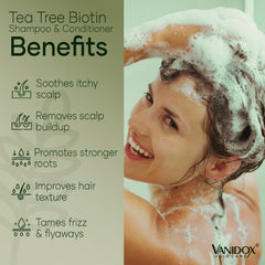 VANIDOX Biotin hair care formula emphasizing stronger, fuller strands