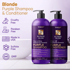 VANIDOX sulfate-free purple conditioner bottle nourishes and locks in color between salon visits.