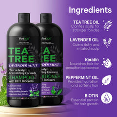 Vanidox Tea Tree Conditioner pump dispensing for easy use