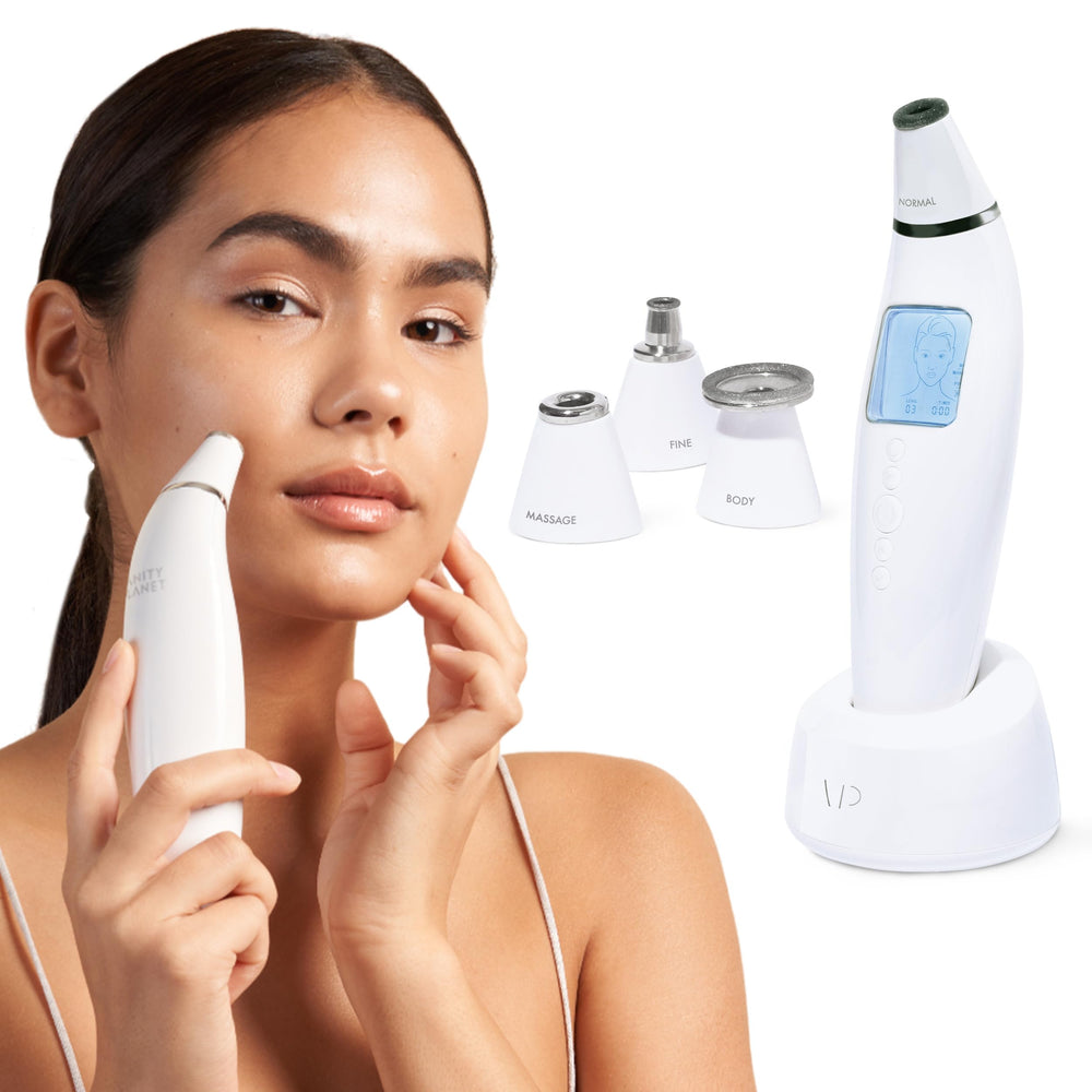 Vanity Planet Exfora diamond head exfoliates dead skin gently for cleaner pores