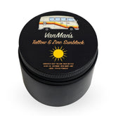 The VanMan Company Vanman's zinc and tallow sunscreen in a tin jar offers mineral protection.