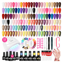 VANREESA gel nail polish kit with UV lamp for at-home salon-quality cures.
