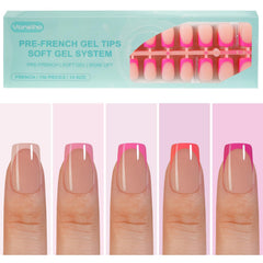 Vansiho 150Pcs French gel nail tips offer precise fit across 15 sizes for easy at home manicure