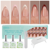 Vansiho 3-in-1 French gel tips for quick, durable nails at home.