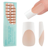 Vansiho French gel nail tips in long square shape for durable DIY nail art.