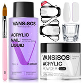 VANSISOS kit: clear 30g acrylic powder for durable extensions at home
