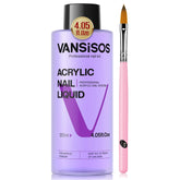 VANSISOS acrylic monomer bottle, 4oz, for smooth bead application.